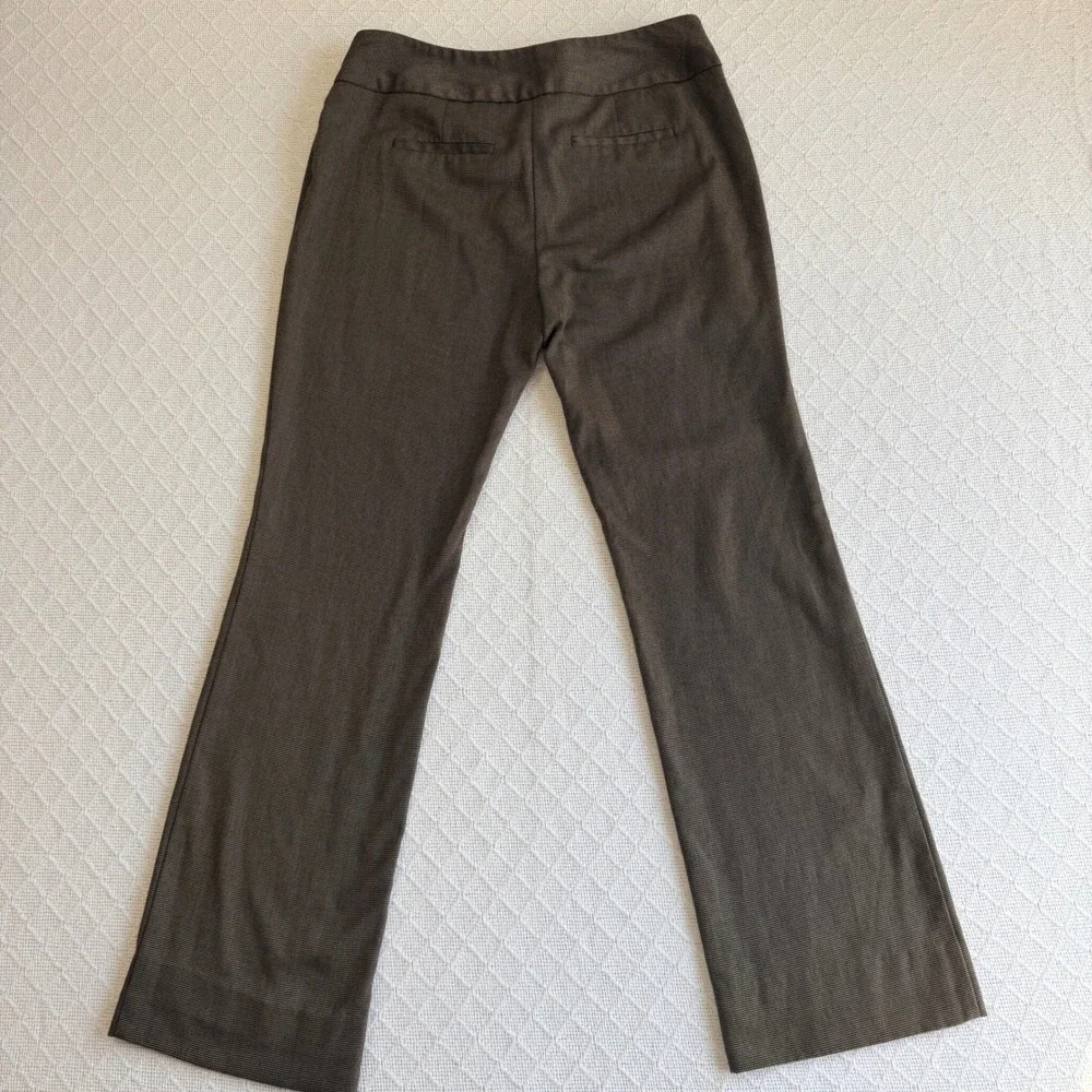 Apt 9 Modern Fit Brown Micro Pattern Dress Pants Trousers Womens Size 4
